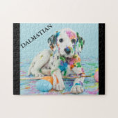 PAINT SPLATTERED DALMATIAN PUZZLE. JIGSAW PU LEGPUZZEL (Horizontaal)