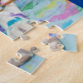 PAINT SPLATTERED DALMATIAN PUZZLE. JIGSAW PU LEGPUZZEL (Zijkant)