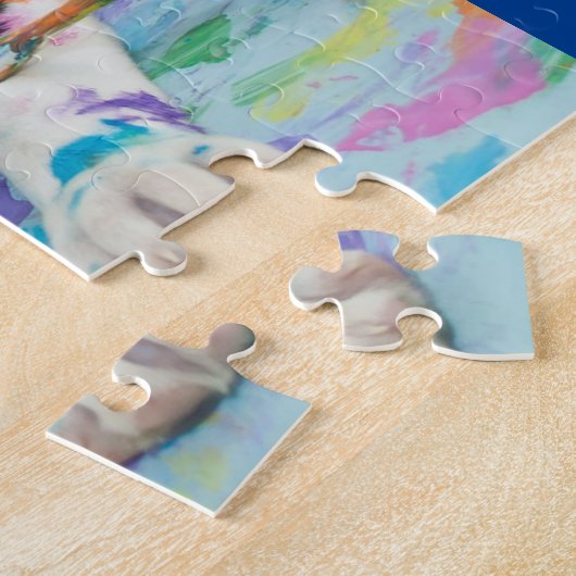 PAINT SPLATTERED DALMATIAN PUZZLE. JIGSAW PU LEGPUZZEL (Zijkant)