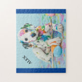 PAINT SPLATTERED DALMATIAN PUZZLE. JIGSAW PU LEGPUZZEL (Verticaal)