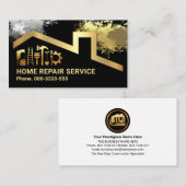 Paint Spletters Gold Building Tools Lijst Visitekaartje (Voorkant / Achterkant)