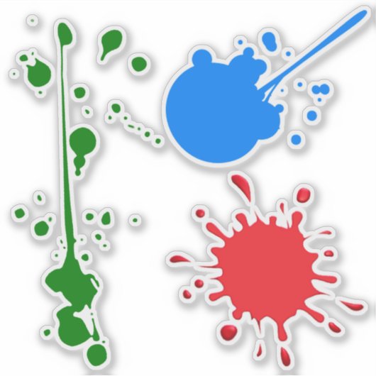 Paint Spletters Sticker (Voorkant)