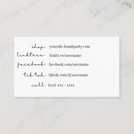 Paint Spray Visitekaartje (Achterkant)