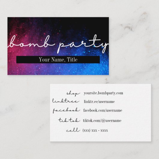 Paint Spray Visitekaartje (Voorkant / Achterkant)