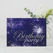 Paint Sprays Stijlvolle brunge Birthday Party Invi Kaart (Staand voorkant)