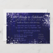 Paint Sprays Stijlvolle brunge Birthday Party Invi Kaart (Achterkant)