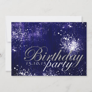 Paint Sprays Stijlvolle brunge Birthday Party Invi Kaart