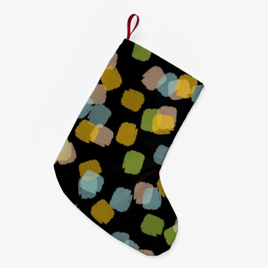 Paint Squares Black Kleine Kerstsok (Voorkant (Hangend))