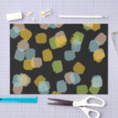 Paint Squares Black Tissuepapier (Craft)