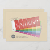 Paint Stalen Zakelijk/Zakelijk Merry & Bright Feestdagenkaart (Voorkant / Achterkant)