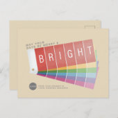 Paint Stalen Zakelijk/Zakelijk Merry & Bright Feestdagenkaart (Voorkant / Achterkant)