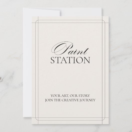 Paint Station  Classic Lichtgrijs bord Kaart (Voorkant)