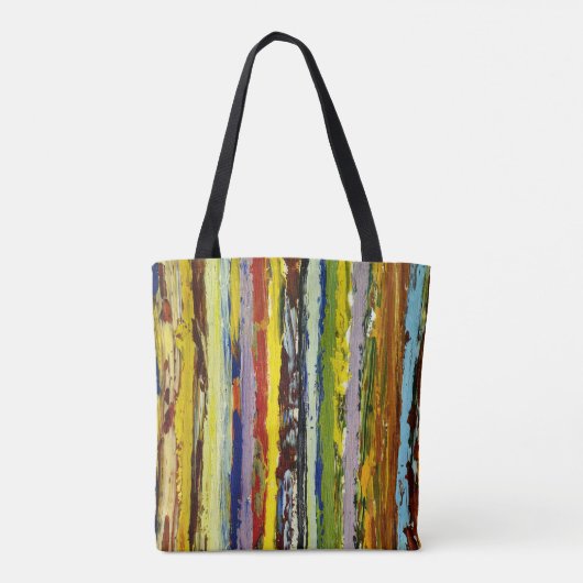 Paint Streak Abstract Tote Bag (Achterkant)
