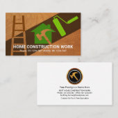 Paint Stripe Home Ladder Wooden Silhouette Visitekaartje (Voorkant / Achterkant)