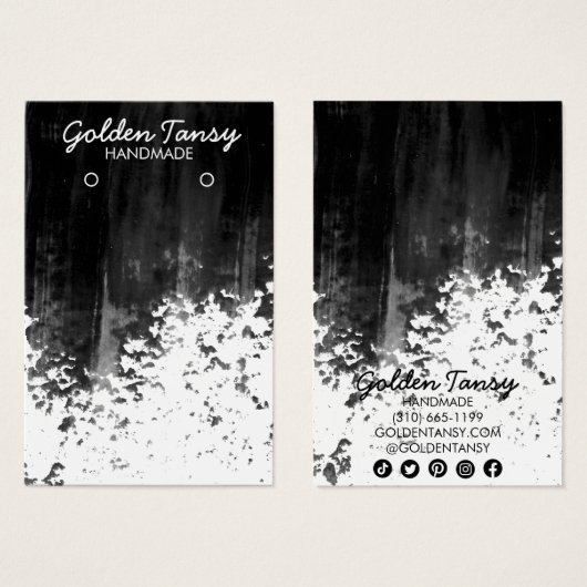 Paint Stripe-kaart voor Ketting juwelen Visitekaartje (Voorkant /achterkant)