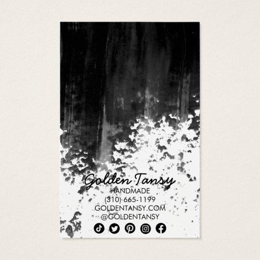 Paint Stripe-kaart voor Ketting juwelen Visitekaartje (Achterkant)