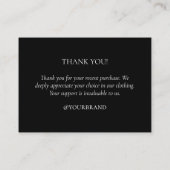 Paint Stroke Bedankt voor het winkelen Insert Kaar Visitekaartje (Achterkant)