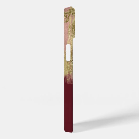 Paint Stroke Gold Bronze Monogram Case-Mate iPhone Case (Achterkant / Rechts)