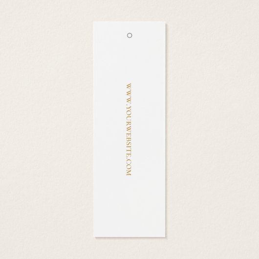 PAINT Stroke modern wit en goud Hang Labels Mini Visitekaartjes (Achterkant)