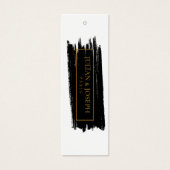 PAINT Stroke modern wit en goud Hang Labels Mini Visitekaartjes (Voorkant)