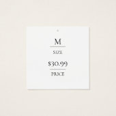 PAINT Stroke modern wit Prijs Labels Vierkante Visitekaartjes (Achterkant)