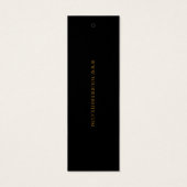 PAINT Stroke modern zwart en goud Hang Labels Mini Visitekaartjes (Achterkant)