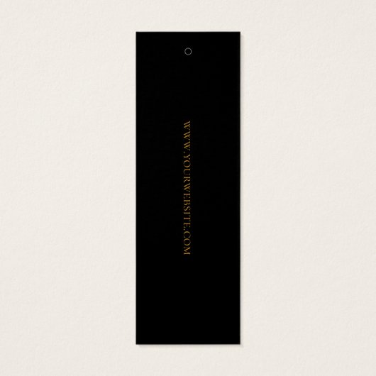 PAINT Stroke modern zwart en goud Hang Labels Mini Visitekaartjes (Achterkant)