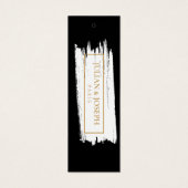 PAINT Stroke modern zwart en goud Hang Labels Mini Visitekaartjes (Voorkant)