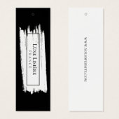 PAINT Stroke modern zwart-wit Hang Labels Mini Visitekaartjes (Voorkant /achterkant)
