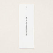 PAINT Stroke modern zwart-wit Hang Labels Mini Visitekaartjes (Achterkant)