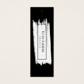 PAINT Stroke modern zwart-wit Hang Labels Mini Visitekaartjes (Voorkant)