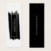 PAINT Stroke modern zwart-wit Hang Labels Mini Visitekaartjes (Voorkant /achterkant)