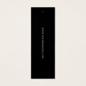 PAINT Stroke modern zwart-wit Hang Labels Mini Visitekaartjes (Achterkant)