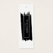PAINT Stroke modern zwart-wit Hang Labels Mini Visitekaartjes (Voorkant)