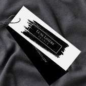 PAINT Stroke modern zwart-wit Hang Labels Mini Visitekaartjes
