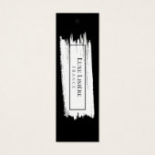 PAINT Stroke modern zwart & wit Maat Prijs Labels Mini Visitekaartjes (Voorkant)