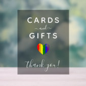 Paint Stroke Pride Heart Kaarten & Cadeaus Acryl Bord (Neutraal)