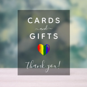 Paint Stroke Pride Heart Kaarten & Cadeaus Acryl Bord