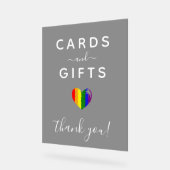 Paint Stroke Pride Heart Kaarten & Cadeaus Acryl Bord (Hoek)