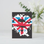 Paint Strokes British S-Shield Briefkaart (Staand voorkant)