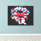 Paint Strokes British S-Shield Canvas Afdruk (Insitu (Houten vloer))