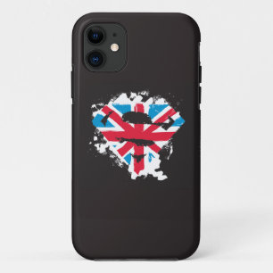 Paint Strokes British S-Shield iPhone 11 Hoesje