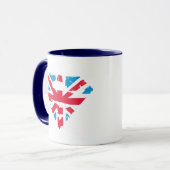 Paint Strokes British S-Shield Mok (Voorkant links)