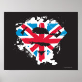 Paint Strokes British S-Shield Poster (Voorkant)