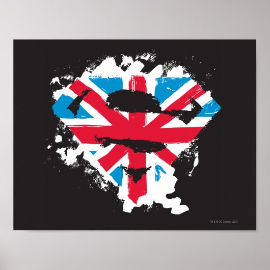 Paint Strokes British S-Shield Poster (Voorkant)
