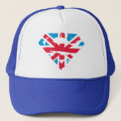 Paint Strokes British S-Shield Trucker Pet (Voorkant)