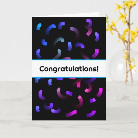 Paint Strokes Gefeliciteerd Kaart (Gele Bloem)