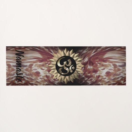 Paint Strokes Modern Abstract OM Lotus Yoga Mat (Achterkant (horizontaal))