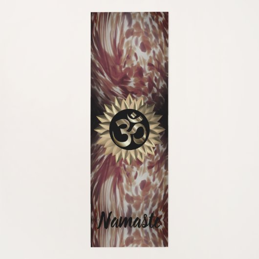 Paint Strokes Modern Abstract OM Lotus Yoga Mat (Achterkant)