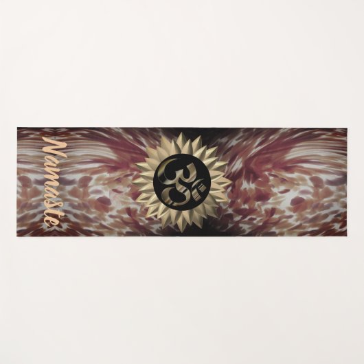 Paint Strokes Modern Abstract OM Lotus Yoga Mat (Voorkant (horizontaal))
